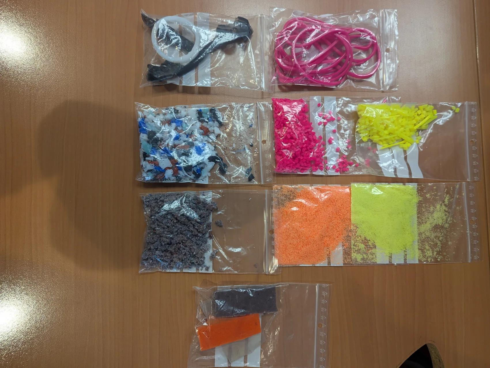 Échantillons de silicone préparés